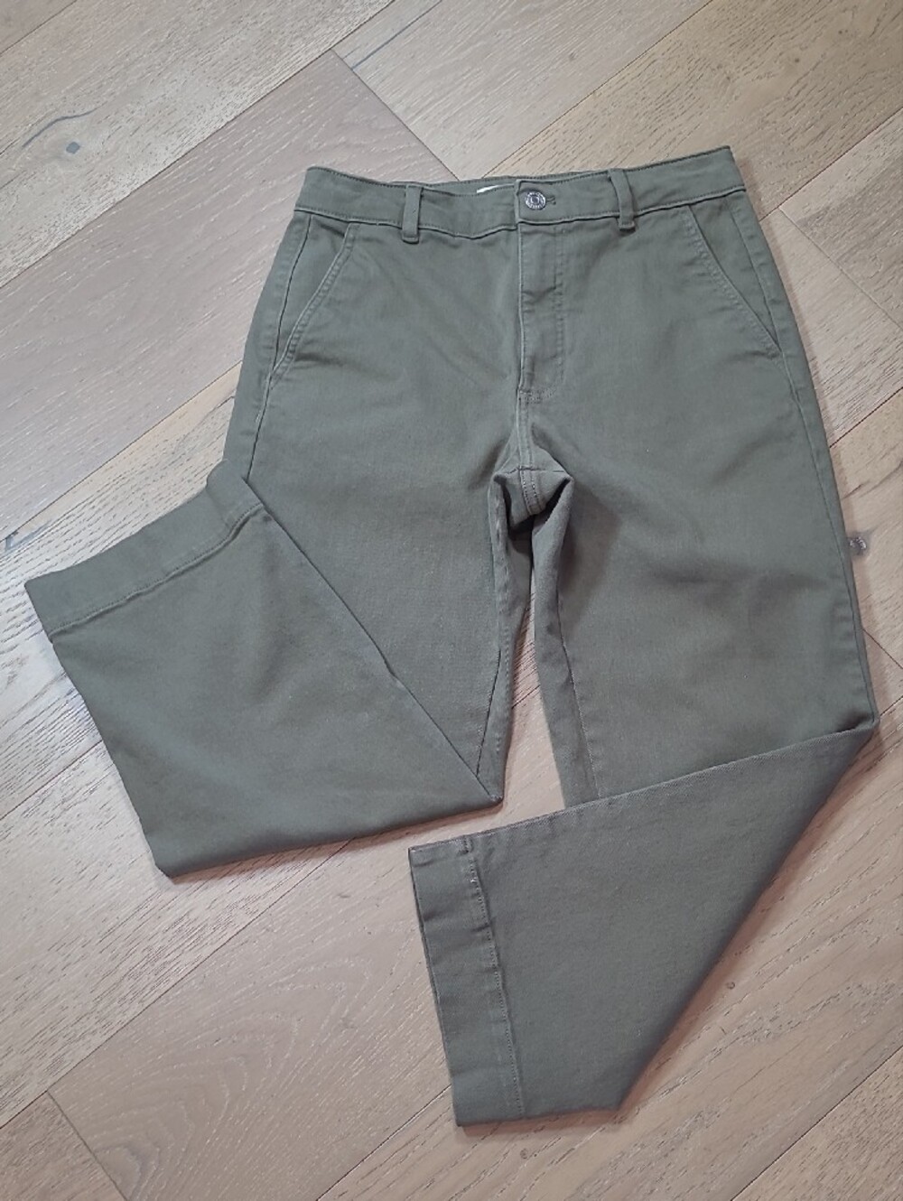 EUC Everlane Utility Wide Leg Pant Women's sz 6 Green High Rise Cropped Pant